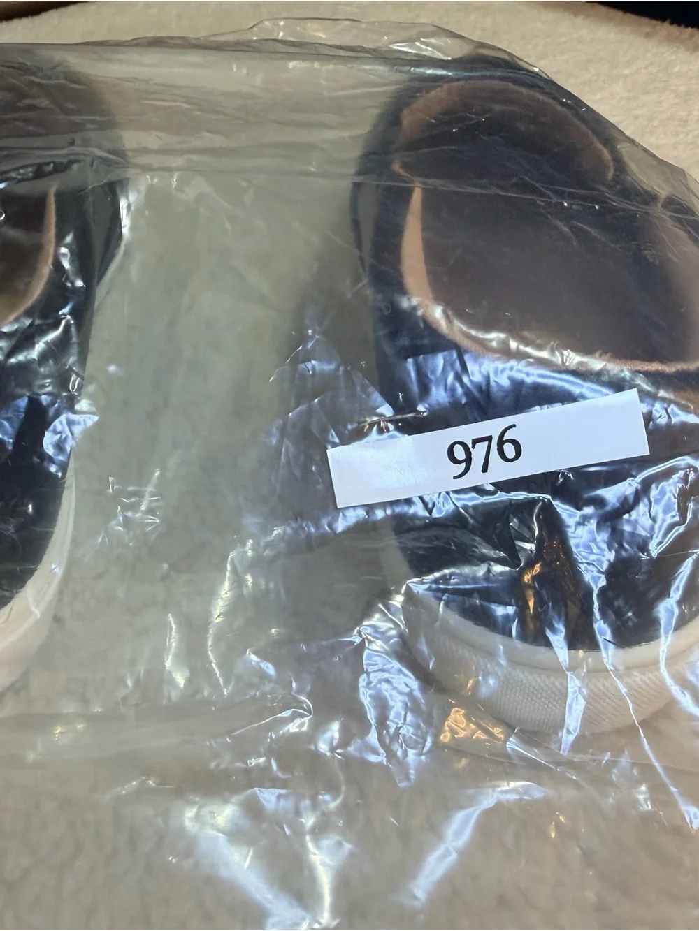 976. SLIGHTLY USED a new day Black Quilted Slip-On Loafer with White Sole